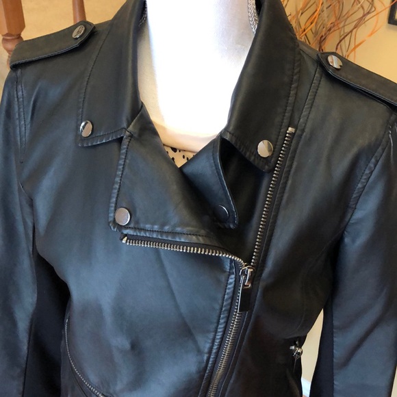 New York & Co. Asymmetrical Faux Leather Jacket - Picture 3 of 10